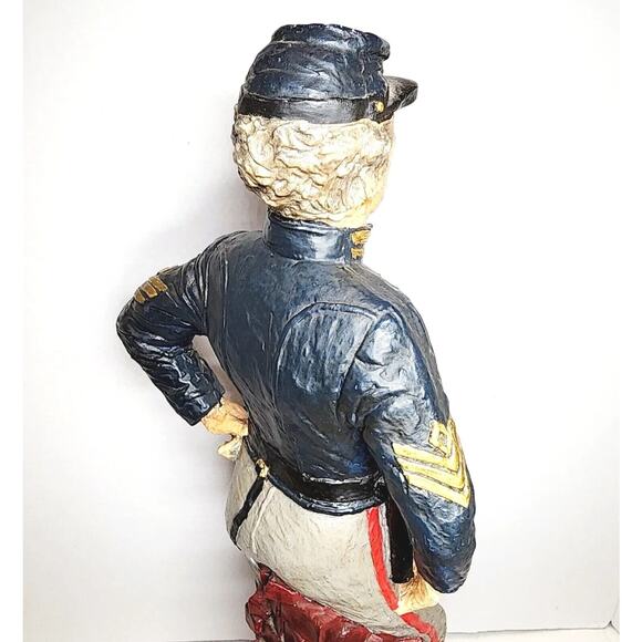 Rare 24" Civil War Union Cavalry Soldier Chalkware Statue Similar to Cacciapuoti - Picture 11 of 16